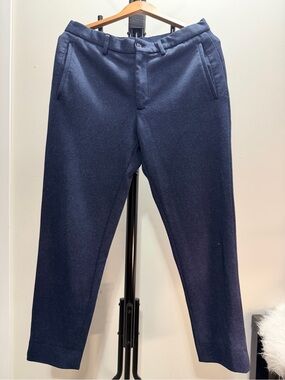 ZARA Navy Textured Knit Mens Pants SZ 31